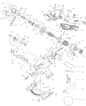 Page A Diagram and Parts List for BT1400-B2 3 Black and Decker Miter Saw